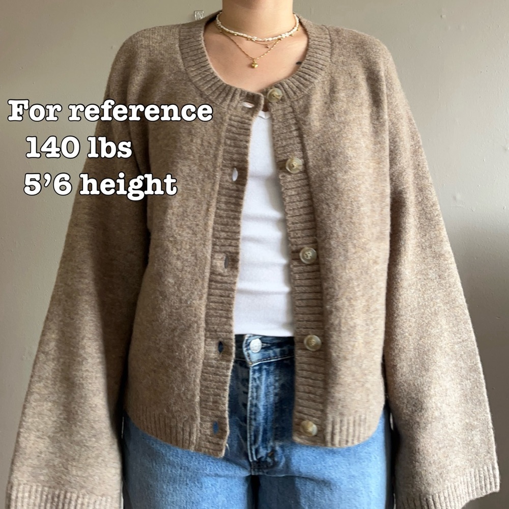 Oversized Camel Cardigan